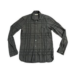 Burberry Button Down Grey  Shirt Size Small